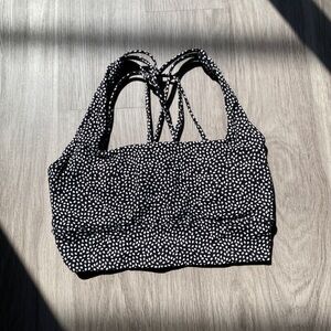 BuffBunny Revolution Sports Bra Onyx Black Bossy Print Medium